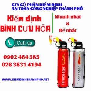 Hình ảnh kiểm định BÌnh cứu hoả