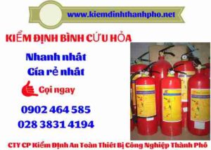 Hình ảnh kiểm định BÌnh cứu hoả