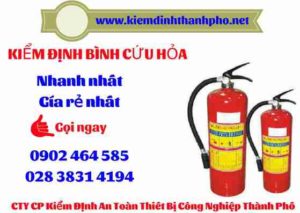 Hình ảnh kiểm định BÌnh cứu hoả