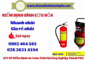 Hình ảnh kiểm định BÌnh cứu hoả