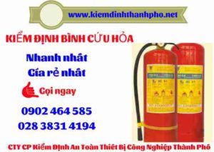 Hình ảnh kiểm định BÌnh cứu hoả