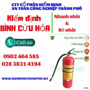 Hình ảnh kiểm định BÌnh cứu hoả