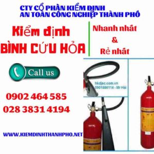 Hình ảnh kiểm định BÌnh cứu hoả