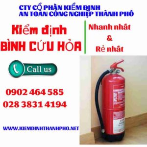 Hình ảnh kiểm định BÌnh cứu hoả