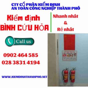 Hình ảnh kiểm định BÌnh cứu hoả