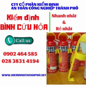 Hình ảnh kiểm định BÌnh cứu hoả