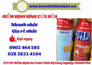 Hình ảnh kiểm định BÌnh cứu hoả