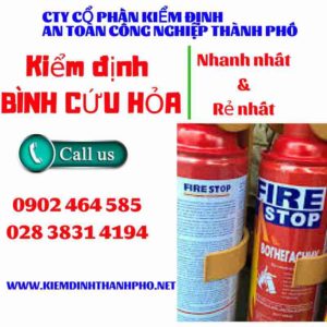 Hình ảnh kiểm định BÌnh cứu hoả