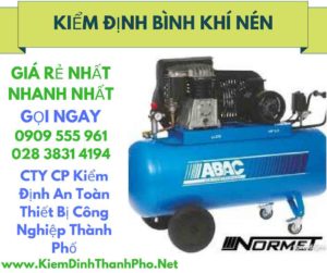 hình ảnh kiểm định bình khí nén