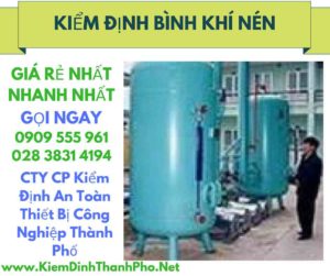 hình ảnh kiểm định bình khí nén