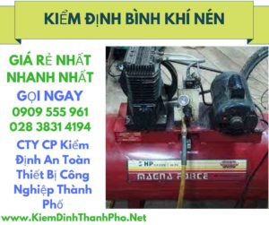 hình ảnh kiểm định bình khí nén