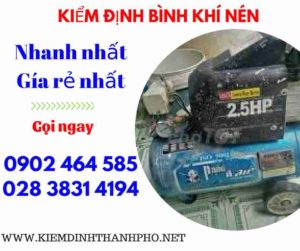 Hình ảnh kiểm định Bình khí nén