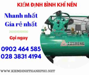 Hình ảnh kiểm định Bình khí nén