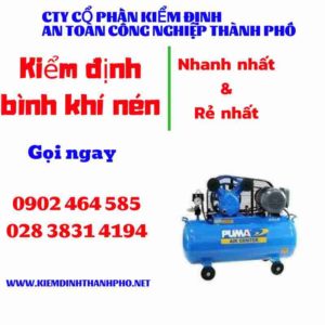 Hình ảnh kiểm định Bình khí nén