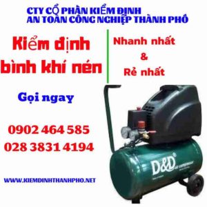 Hình ảnh kiểm định Bình khí nén