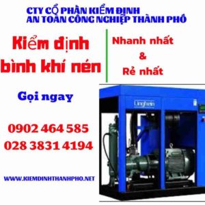 Hình ảnh kiểm định Bình khí nén