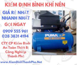 hình ảnh kiểm định bình khí nén