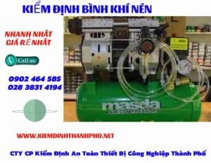 Hình ảnh kiểm định Bình khí nén