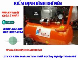 Hình ảnh kiểm định Bình khí nén