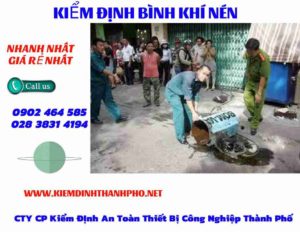 Hình ảnh kiểm định Bình khí nén