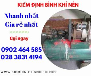 Hình ảnh kiểm định Bình khí nén