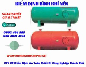 Hình ảnh kiểm định Bình khí nén