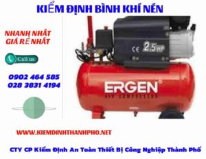 Hình ảnh kiểm định Bình khí nén