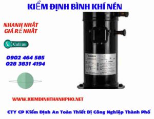 Hình ảnh kiểm định Bình khí nén