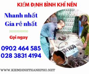 Hình ảnh kiểm định Bình khí nén