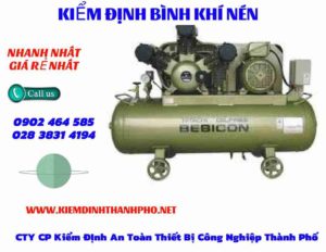 Hình ảnh kiểm định Bình khí nén