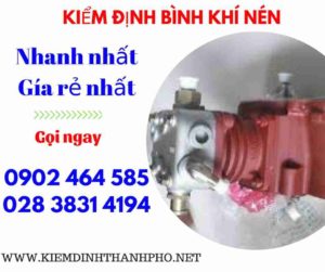 Hình ảnh kiểm định Bình khí nén