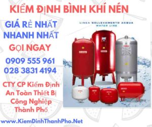 hình ảnh kiểm định bình khí nén