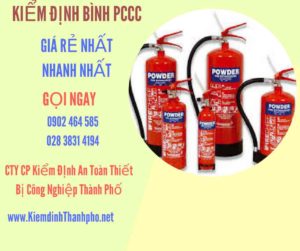 Hình ảnh kiểm định BÌnh PCCC