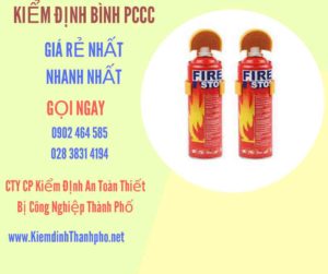 Hình ảnh kiểm định BÌnh PCCC