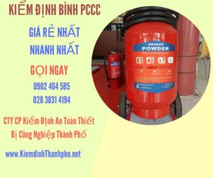 Hình ảnh kiểm định BÌnh PCCC