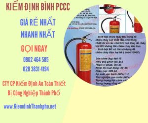 Hình ảnh kiểm định BÌnh PCCC