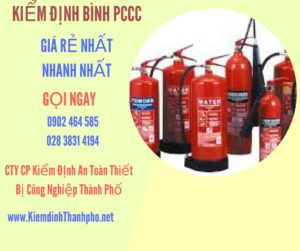 Hình ảnh kiểm định BÌnh PCCC