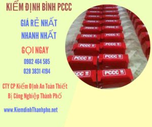 Hình ảnh kiểm định BÌnh PCCC