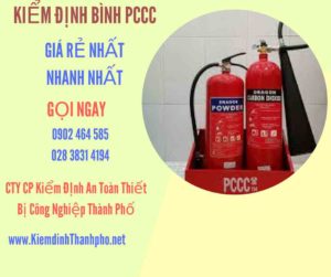 Hình ảnh kiểm định BÌnh PCCC