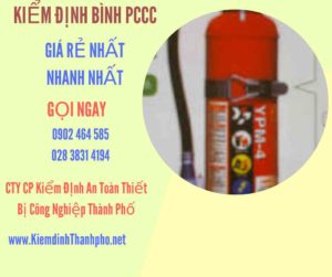 Hình ảnh kiểm định BÌnh PCCC