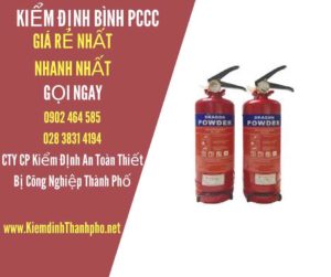 Hình ảnh kiểm định BÌnh PCCC