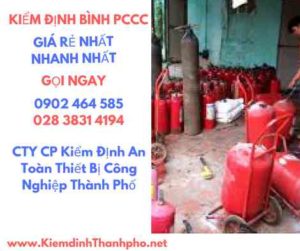 Hình ảnh kiểm định BÌnh PCCC