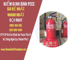 Hình ảnh kiểm định BÌnh PCCC