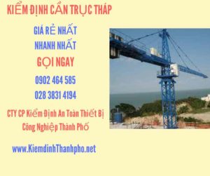 Hình ảnh kiểm định Cần trục tháp