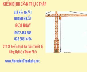 Hình ảnh kiểm định Cần trục tháp