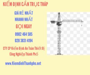 Hình ảnh kiểm định Cần trục tháp