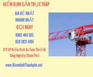 Hình ảnh kiểm định Cần trục tháp