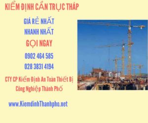 Hình ảnh kiểm định Cần trục tháp