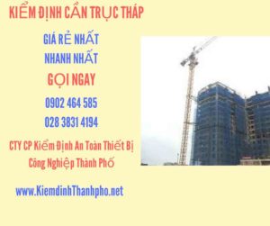 Hình ảnh kiểm định Cần trục tháp