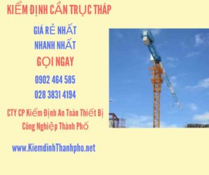 Hình ảnh kiểm định Cần trục tháp